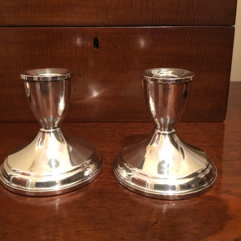 Sterling Silver Candlesticks - Classic Design